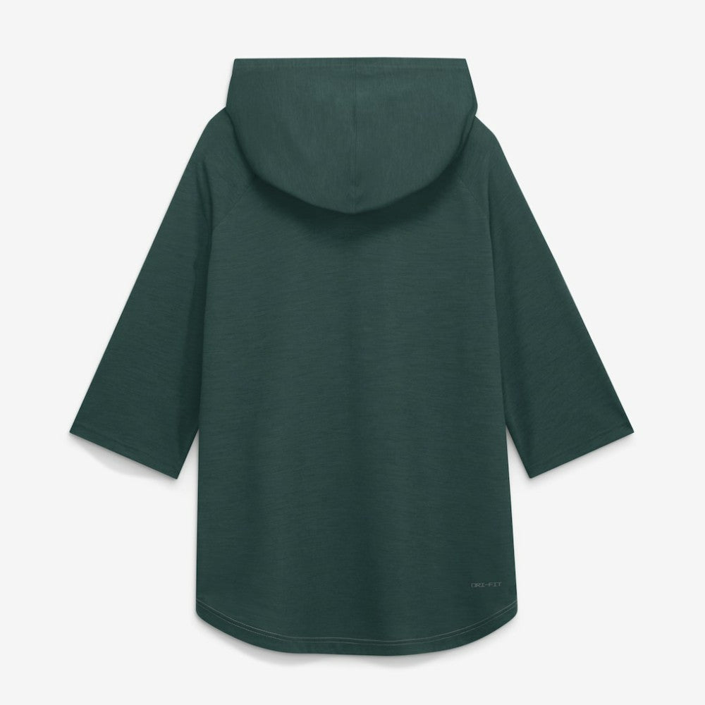 Athletics Authentic Collection Flux Dri-FIT Raglan 3/4-Sleeve Hooded T-Shirt - Gray | Nike