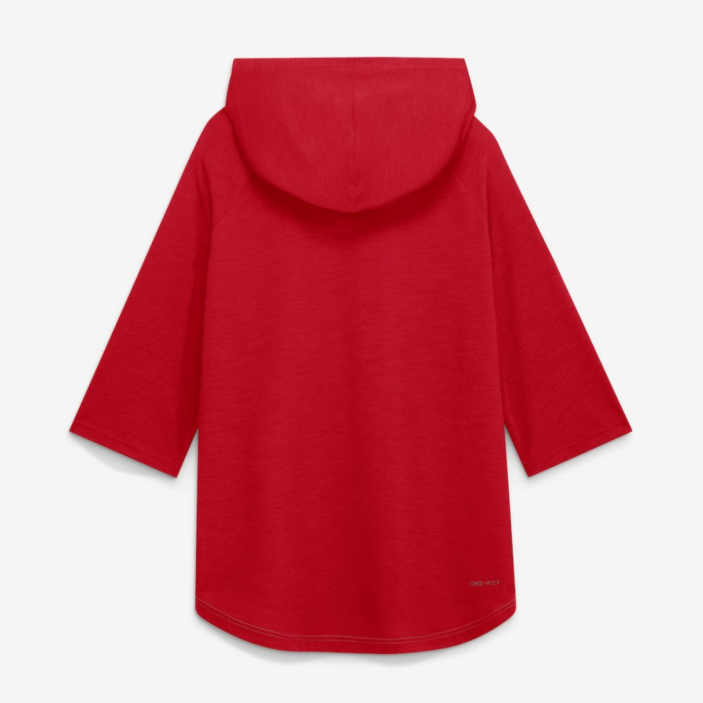 St. Louis Cardinals Authentic Collection Flux Dri-FIT Raglan 3/4-Sleeve Hooded T-Shirt - Gray | Nike
