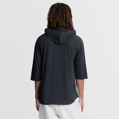 Washington Nationals Authentic Collection Flux Dri-FIT Raglan 3/4-Sleeve Hooded T-Shirt - Gray | Nike