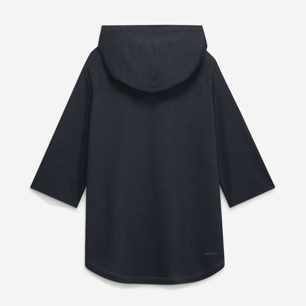 Washington Nationals Authentic Collection Flux Dri-FIT Raglan 3/4-Sleeve Hooded T-Shirt - Gray | Nike