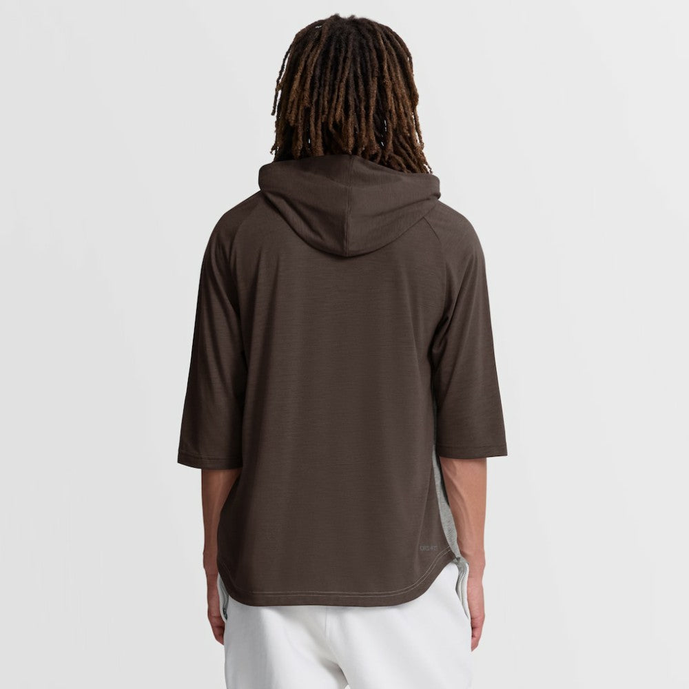 San Diego Padres Authentic Collection Flux Dri-FIT Raglan 3/4-Sleeve Hooded T-Shirt - Gray | Nike