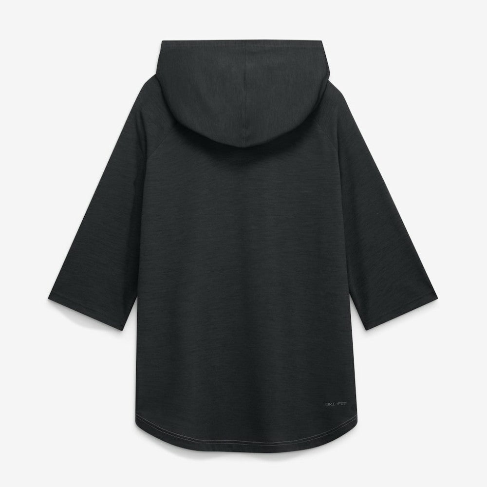 San Francisco Giants Authentic Collection Flux Dri-FIT Raglan 3/4-Sleeve Hooded T-Shirt - Gray | Nike