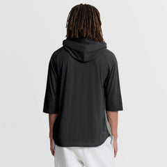 San Francisco Giants Authentic Collection Flux Dri-FIT Raglan 3/4-Sleeve Hooded T-Shirt - Gray | Nike
