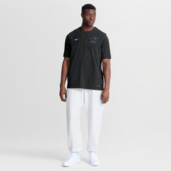 Miami Marlins Authentic Collection Dri-FIT Quarter-Zip Windshirt - Black | Nike