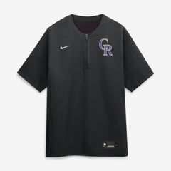 Colorado Rockies Authentic Collection Dri-FIT Quarter-Zip Windshirt - Black | Nike