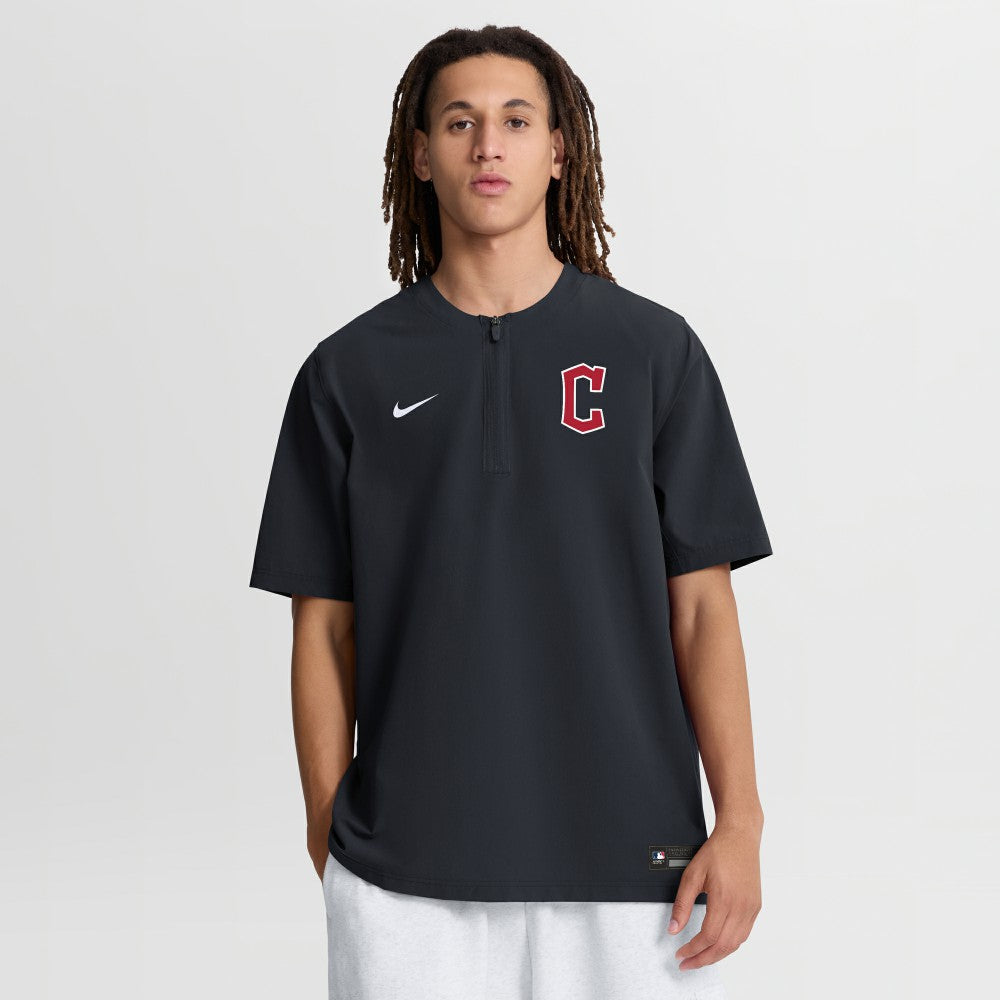 Cleveland Guardians Authentic Collection Dri-FIT Quarter-Zip Windshirt - Navy | Nike