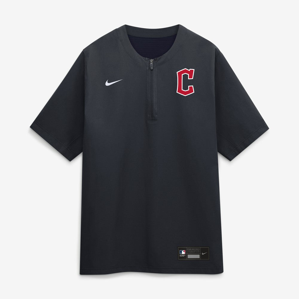 Cleveland Guardians Authentic Collection Dri-FIT Quarter-Zip Windshirt - Navy | Nike