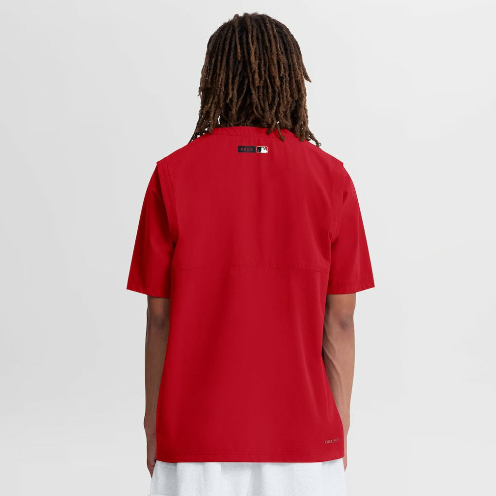Cincinnati Reds Authentic Collection Dri-FIT Quarter-Zip Windshirt - Red | Nike