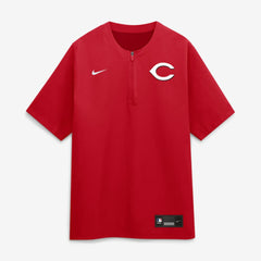 Cincinnati Reds Authentic Collection Dri-FIT Quarter-Zip Windshirt - Red | Nike
