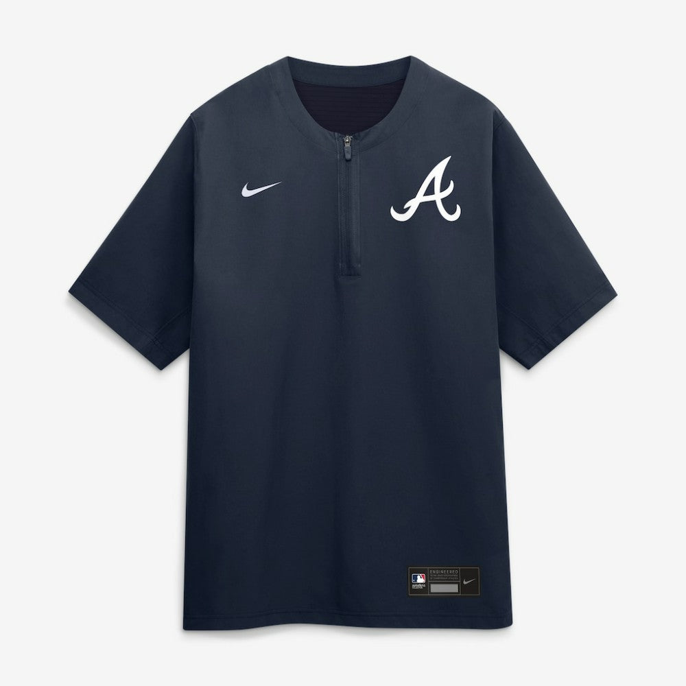 Atlanta Braves Authentic Collection Dri-FIT Quarter-Zip Windshirt - Navy | Nike