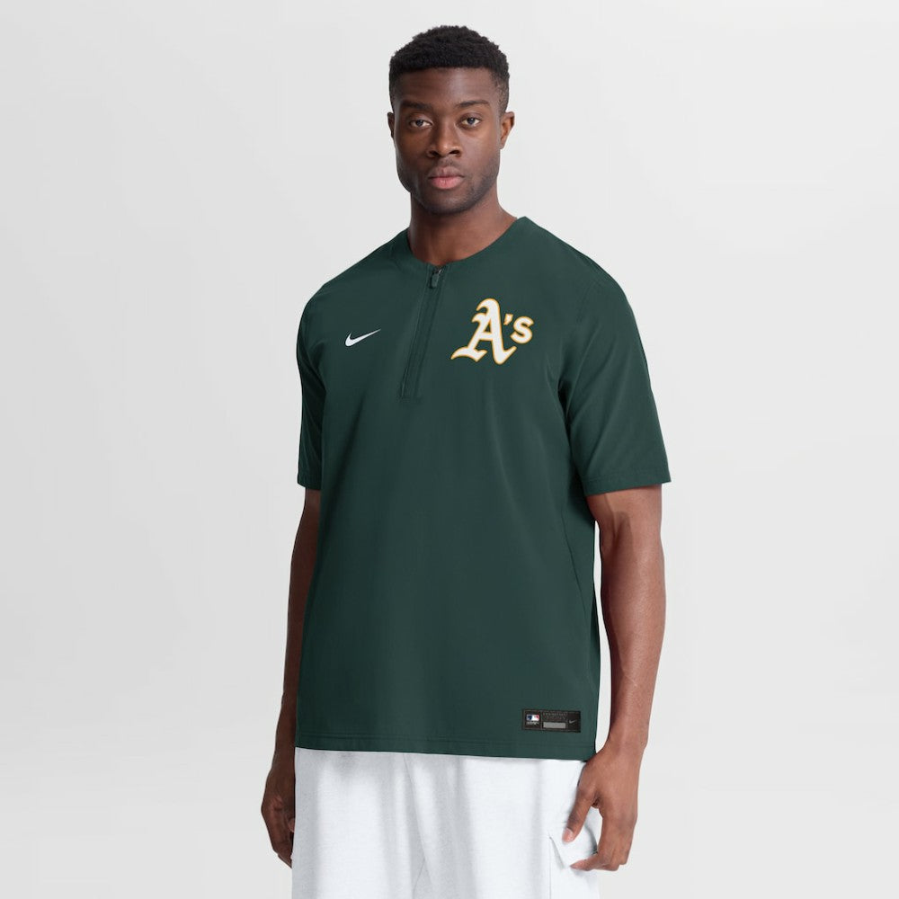 Athletics Authentic Collection Dri-FIT Quarter-Zip Windshirt - Green | Nike