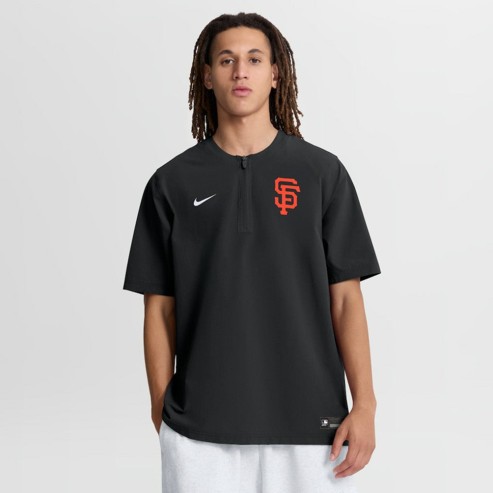 San Francisco Giants Authentic Collection Dri-FIT Quarter-Zip Windshirt - Black | Nike