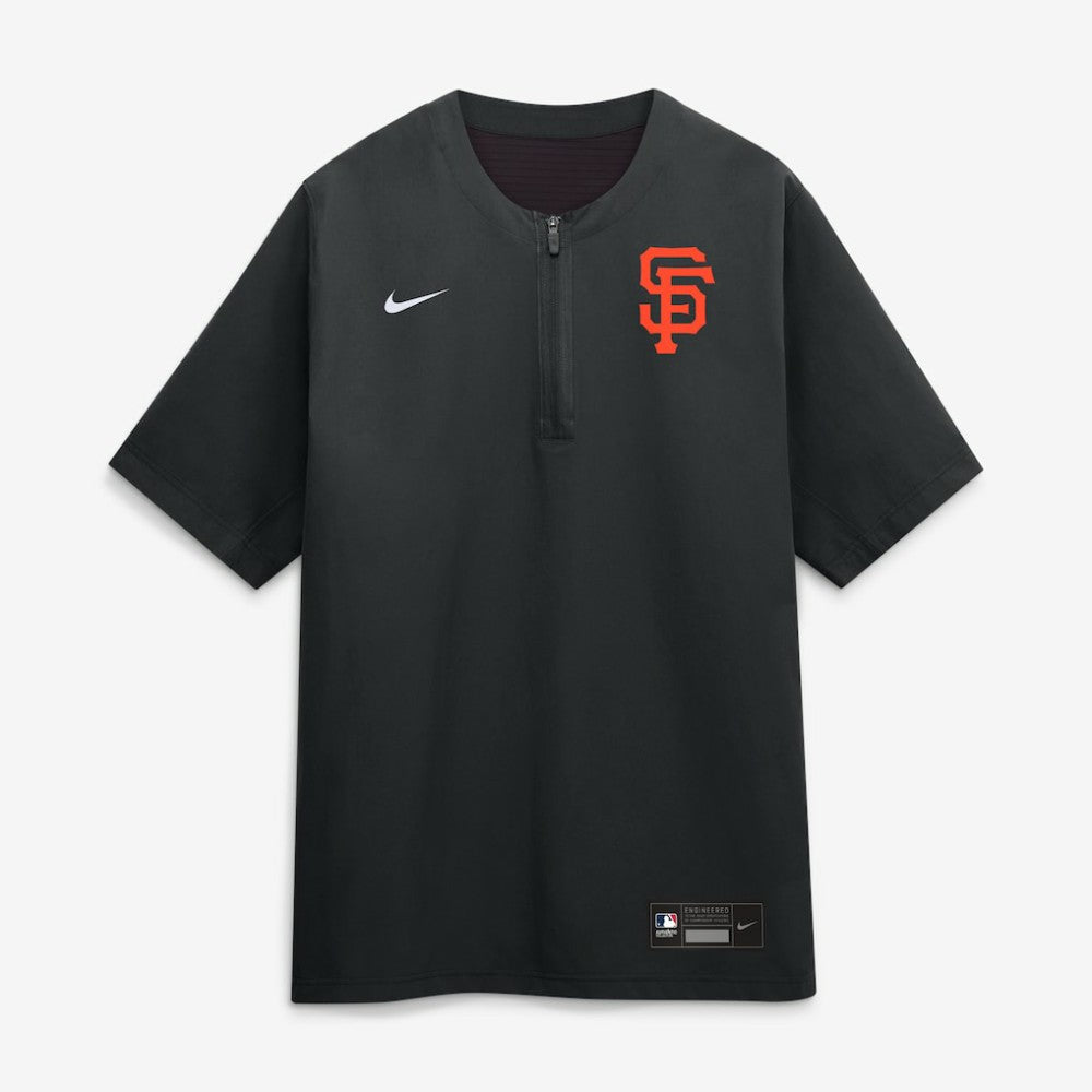San Francisco Giants Authentic Collection Dri-FIT Quarter-Zip Windshirt - Black | Nike