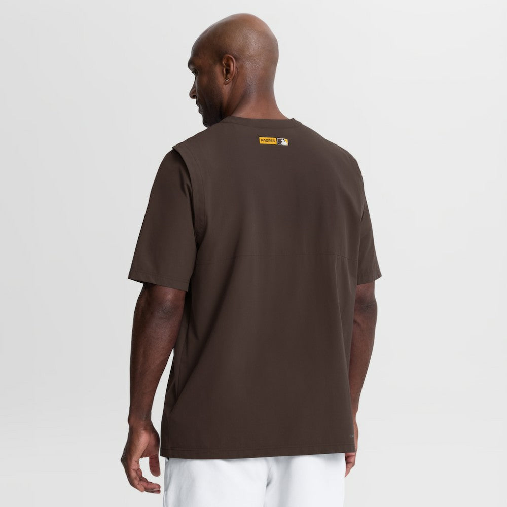 San Diego Padres Authentic Collection Dri-FIT Quarter-Zip Windshirt - Brown | Nike