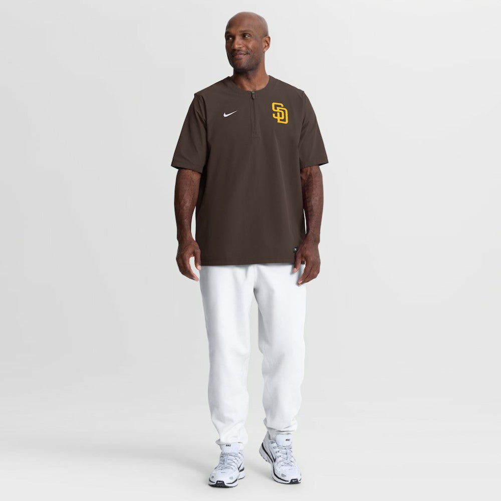 San Diego Padres Authentic Collection Dri-FIT Quarter-Zip Windshirt - Brown | Nike