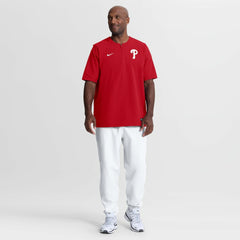Philadelphia Phillies Authentic Collection Dri-FIT Quarter-Zip Windshirt - Red | Nike