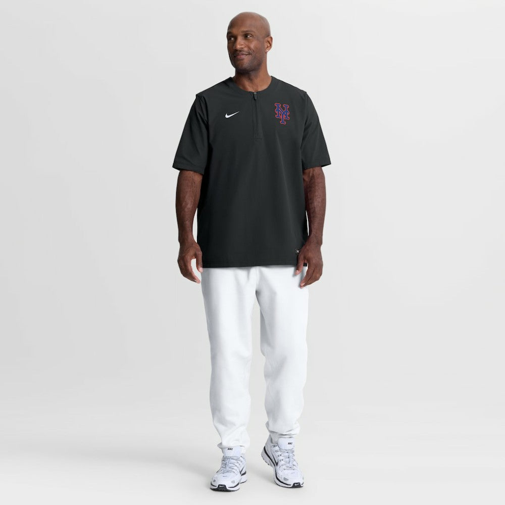 New York Mets Authentic Collection Dri-FIT Quarter-Zip Windshirt - Black | Nike