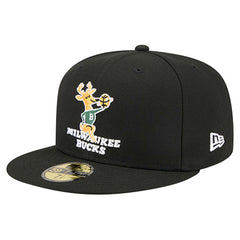 Milwaukee Bucks Core Logo 59FIFTY Fitted Hat - Black | New Era sale