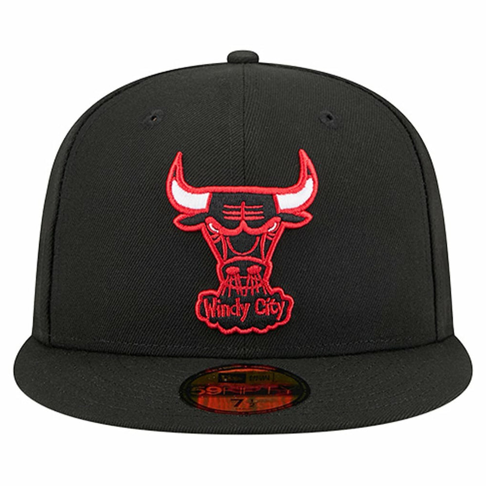 Chicago Bulls Core Logo 59FIFTY Fitted Hat - Black | New Era online
