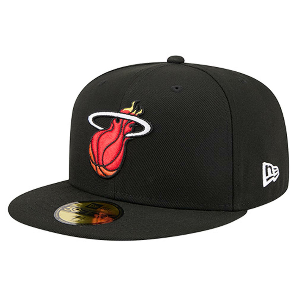 Miami Heat Core Logo 59FIFTY Fitted Hat - Black | New Era on sale