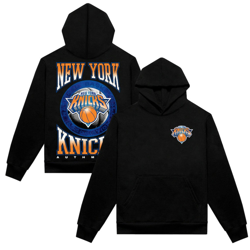 New York Knicks Authmade Vintage Metal Premium Heavyweight Pullover Hoodie - Black for sale