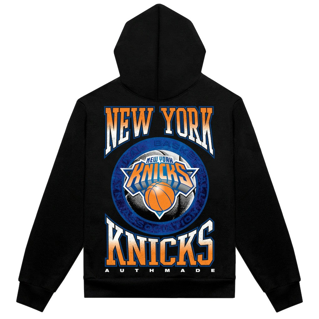 New York Knicks Authmade Vintage Metal Premium Heavyweight Pullover Hoodie - Black for sale