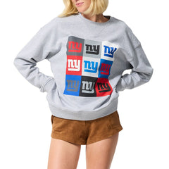 New York Giants Terez Women's Technicolor Oversized Sweatshirt - Gray online