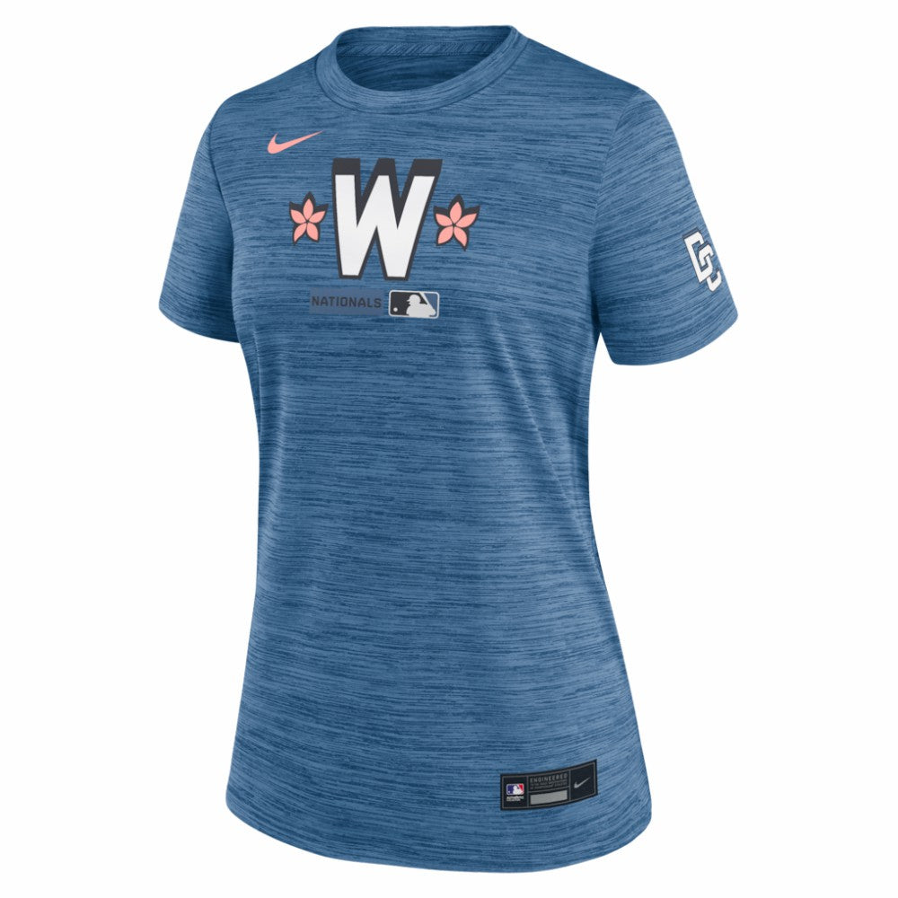 Washington Nationals Women's Authentic Collection City Connect Velocity Dri-FIT T-Shirt - Blue | Nike
