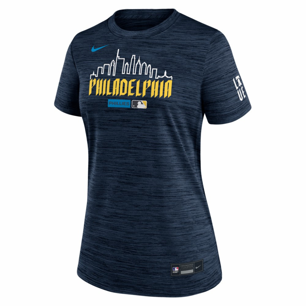 Philadelphia Phillies Women's Authentic Collection City Connect Velocity Dri-FIT T-Shirt - Navy | Nike