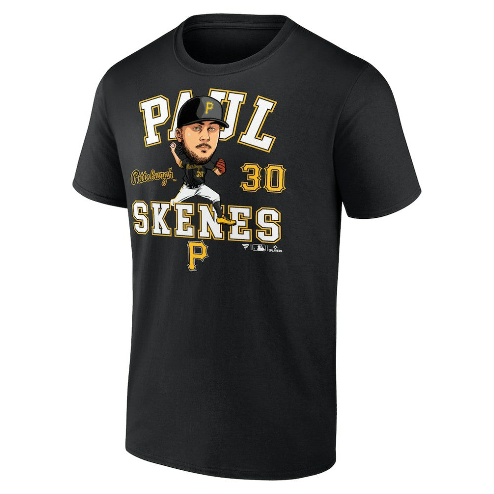 Paul Skenes Pittsburgh Pirates Hometown Caricature T-Shirt - Black