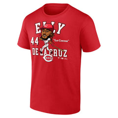 Elly De La Cruz Cincinnati Reds Hometown Caricature T-Shirt - Athletic Red