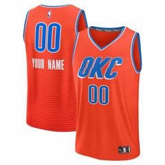 Oklahoma City Thunder Fast Break Custom Jersey - Statement Edition - Orange | Fanatics on sale