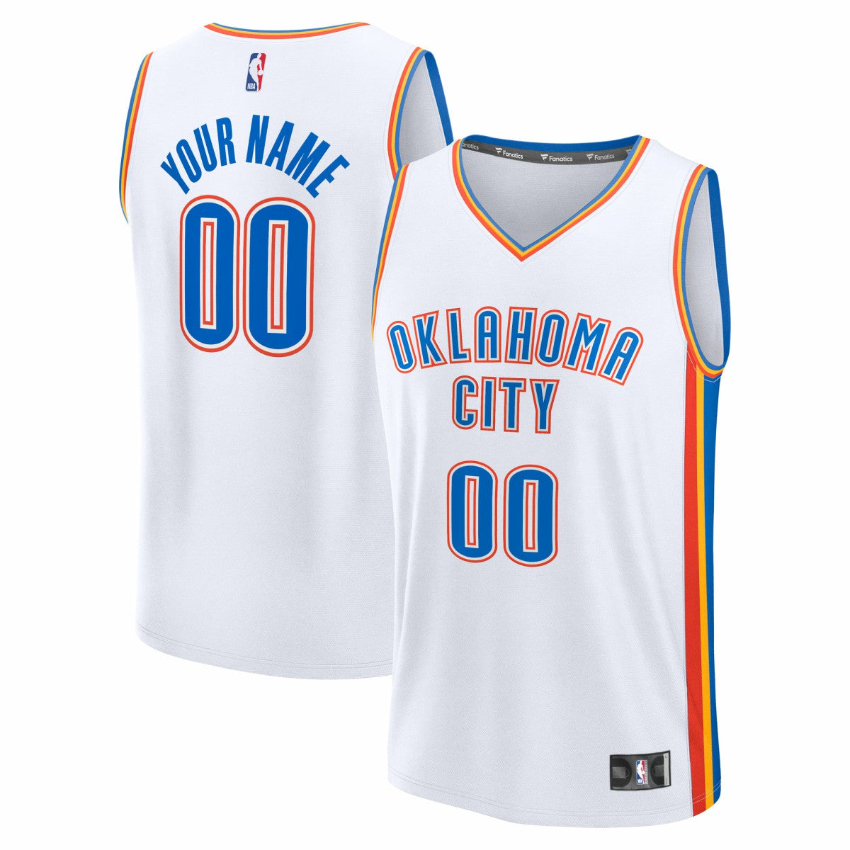 Oklahoma City Thunder Fast Break Custom Jersey - Association Edition - White | Fanatics sale