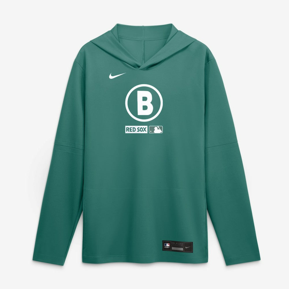 Boston Red Sox City Connect Dri-FIT Long Sleeve Hooded T-Shirt - Green | Nike