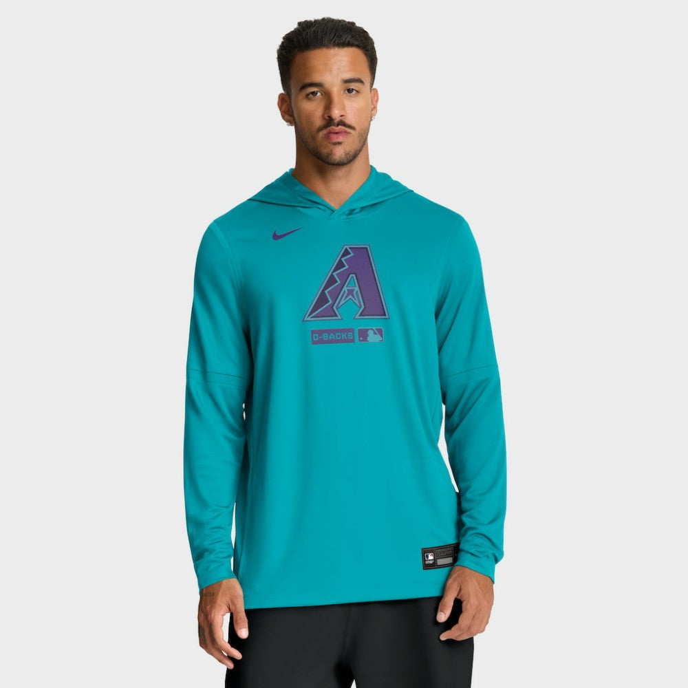 Arizona Diamondbacks City Connect Dri-FIT Long Sleeve Hooded T-Shirt - Aqua | Nike