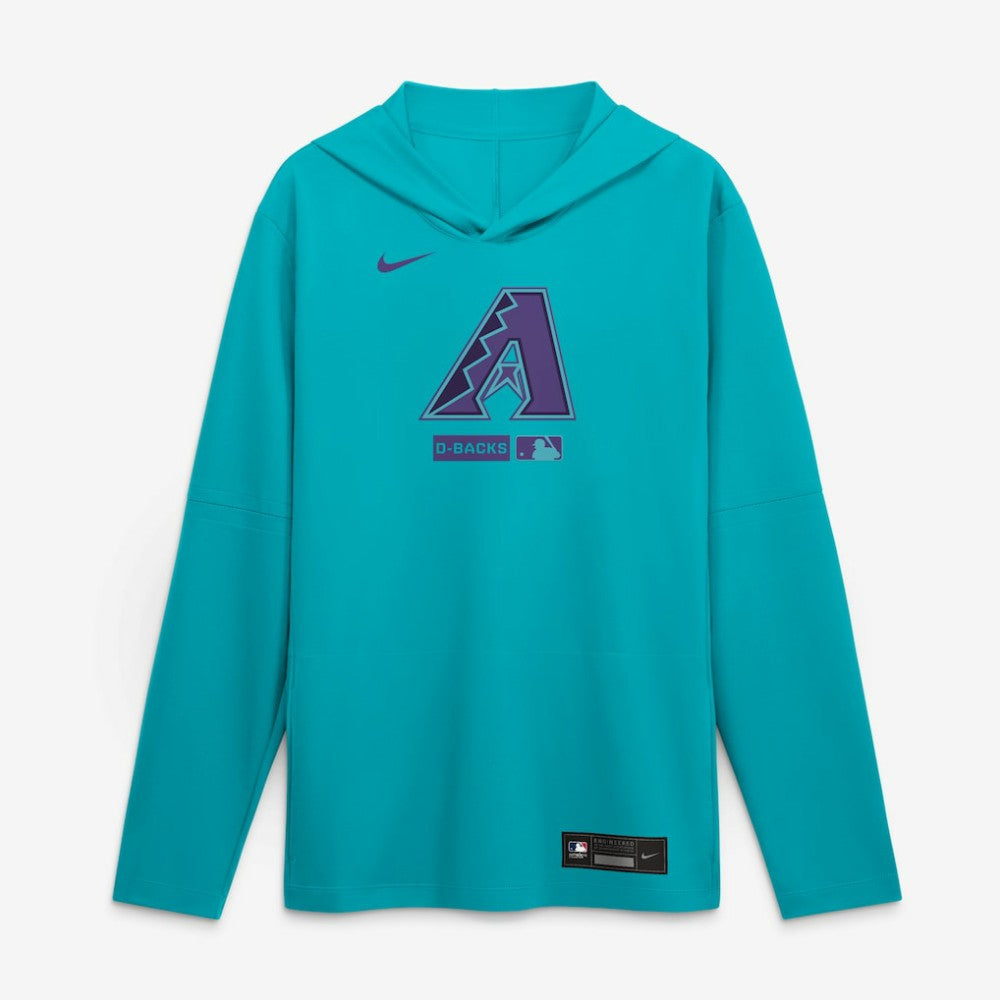 Arizona Diamondbacks City Connect Dri-FIT Long Sleeve Hooded T-Shirt - Aqua | Nike