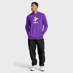 San Francisco Giants City Connect Dri-FIT Long Sleeve Hooded T-Shirt - Purple | Nike