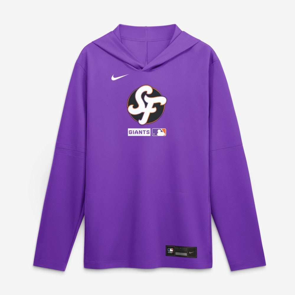 San Francisco Giants City Connect Dri-FIT Long Sleeve Hooded T-Shirt - Purple | Nike