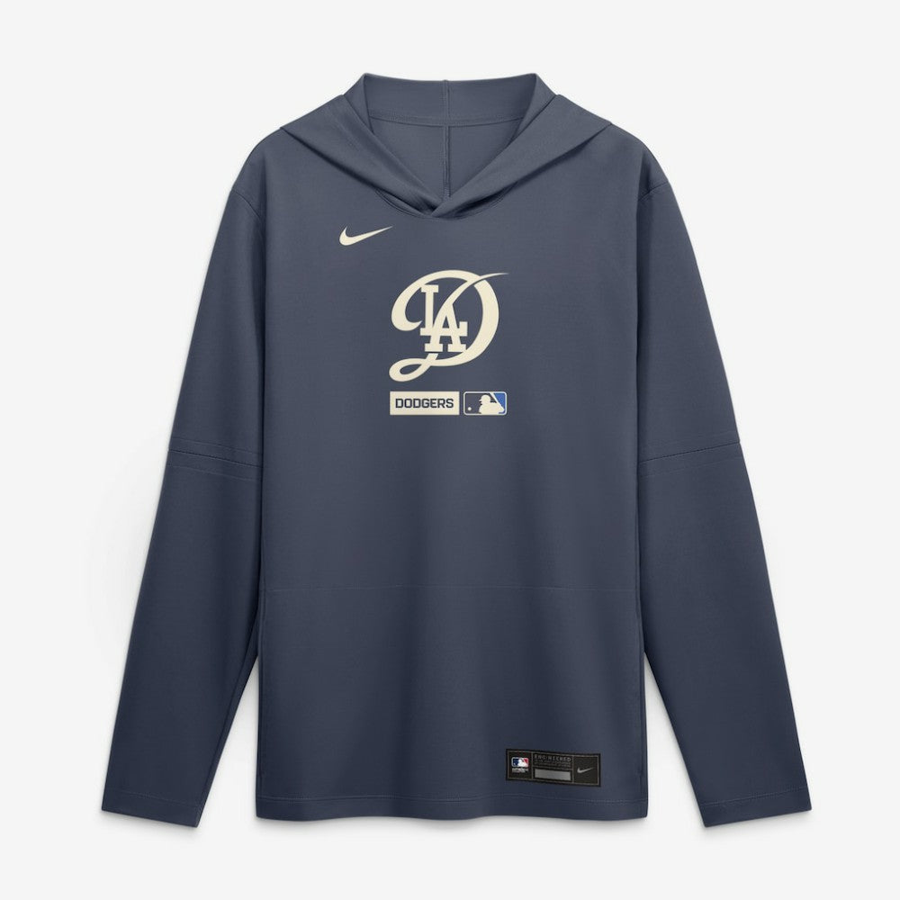 Los Angeles Dodgers City Connect Dri-FIT Long Sleeve Hooded T-Shirt - Navy | Nike