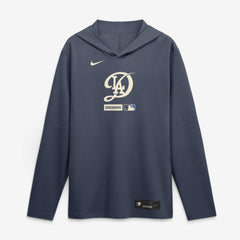 Los Angeles Dodgers City Connect Dri-FIT Long Sleeve Hooded T-Shirt - Navy | Nike