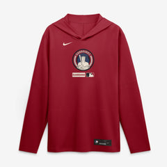 Cleveland Guardians City Connect Dri-FIT Long Sleeve Hooded T-Shirt - Red | Nike
