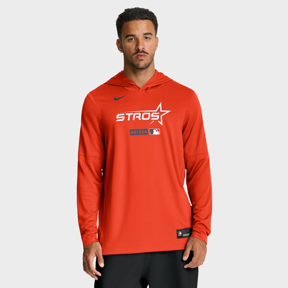 Houston Astros City Connect Dri-FIT Long Sleeve Hooded T-Shirt - Orange | Nike