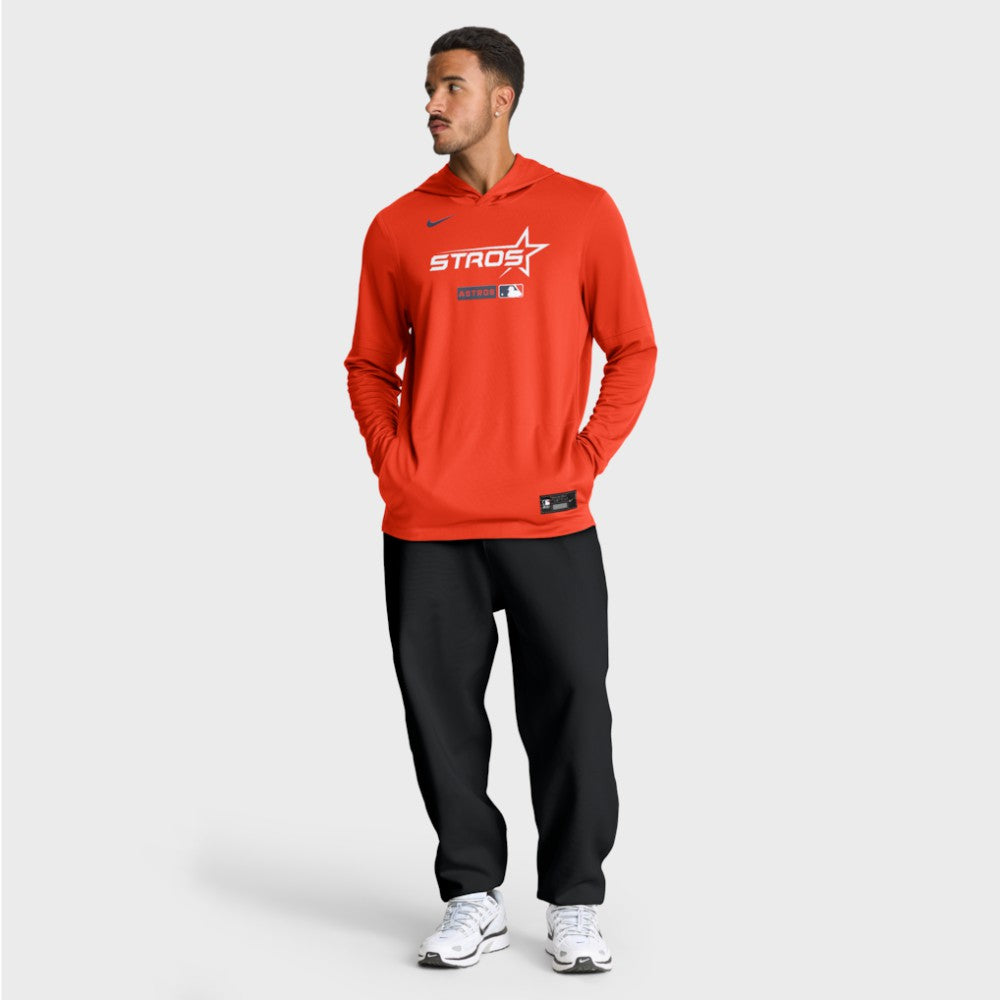 Houston Astros City Connect Dri-FIT Long Sleeve Hooded T-Shirt - Orange | Nike