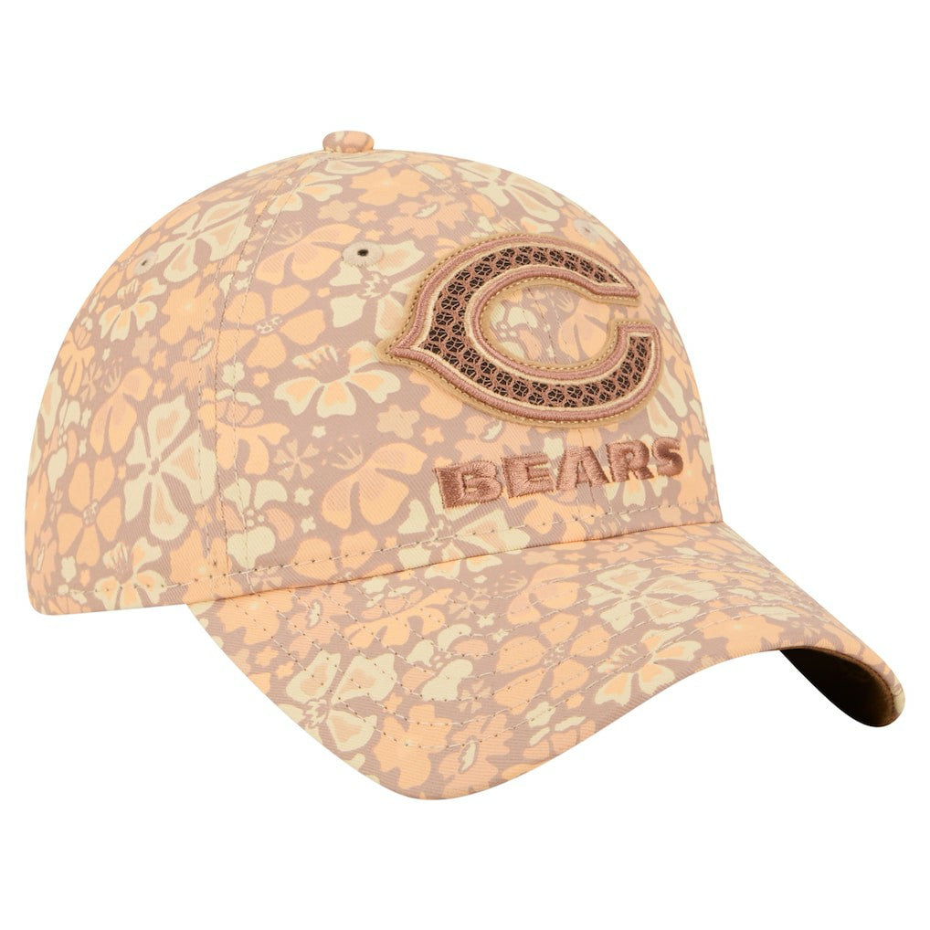 Chicago Bears New Era Women's Floral 9TWENTY Adjustable Hat - Tan cheap