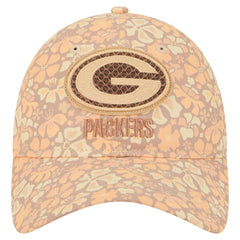 Green Bay Packers New Era Women's Floral 9TWENTY Adjustable Hat - Tan cheap