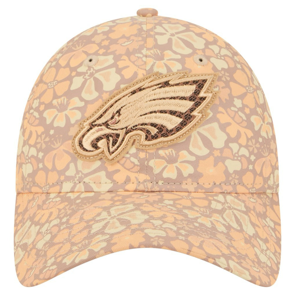 Philadelphia Eagles New Era Women's Floral 9TWENTY Adjustable Hat - Tan on sale