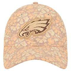 Philadelphia Eagles New Era Women's Floral 9TWENTY Adjustable Hat - Tan on sale