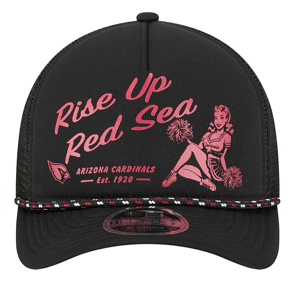 Arizona Cardinals New Era Gas Station 9FORTY A-Frame M-Crown Adjustable Trucker Hat - Black online