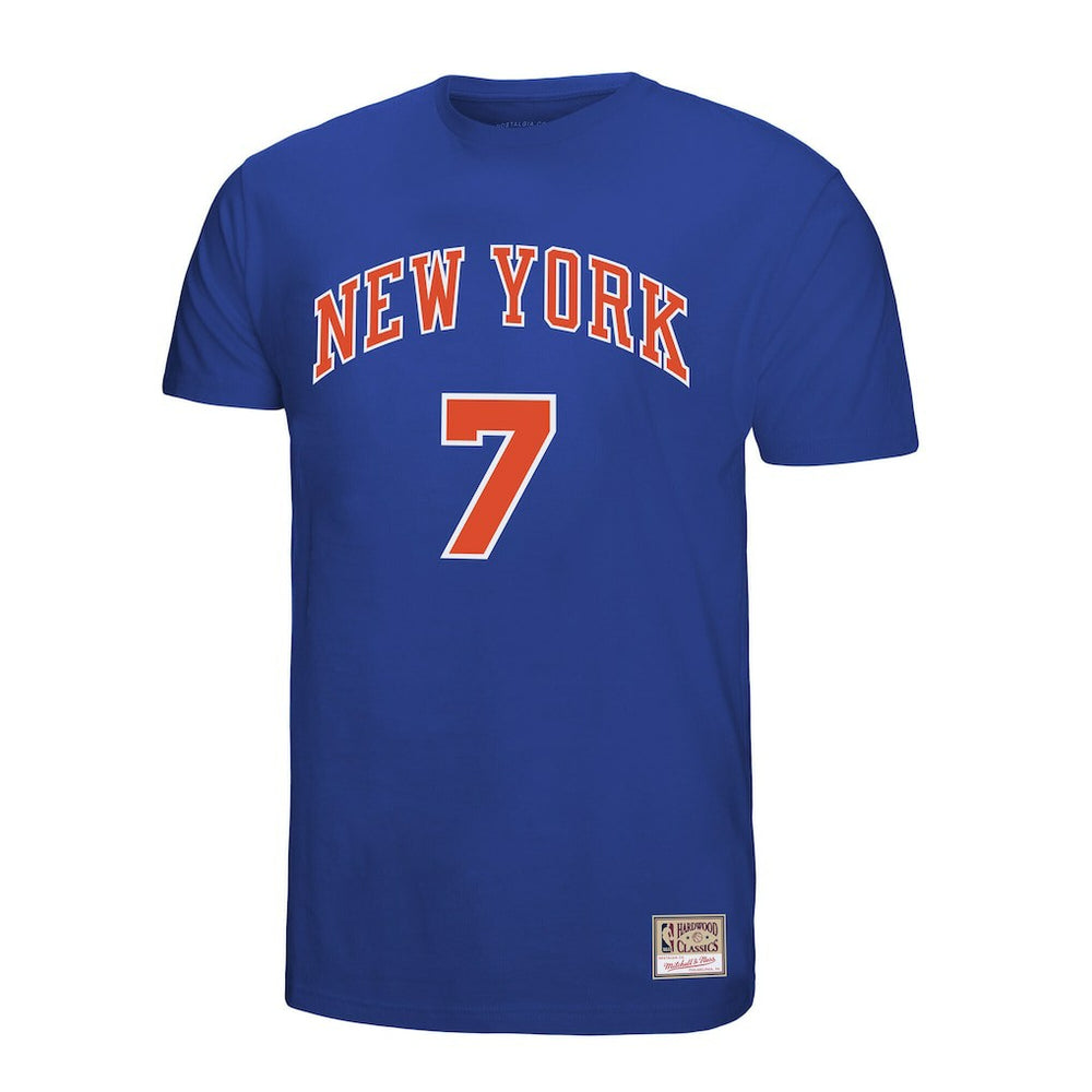 Carmelo Anthony New York Knicks Hardwood Classics Retro Name & Number T-Shirt - Royal | Mitchell & Ness cheap