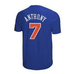 Carmelo Anthony New York Knicks Hardwood Classics Retro Name & Number T-Shirt - Royal | Mitchell & Ness cheap